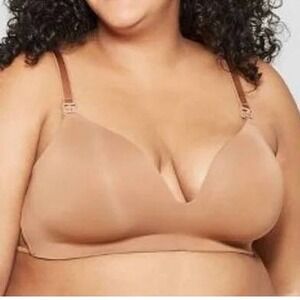 Auden Nursing Bra Lightly‎ Lined Wirefree Comfort Beige 34DDD